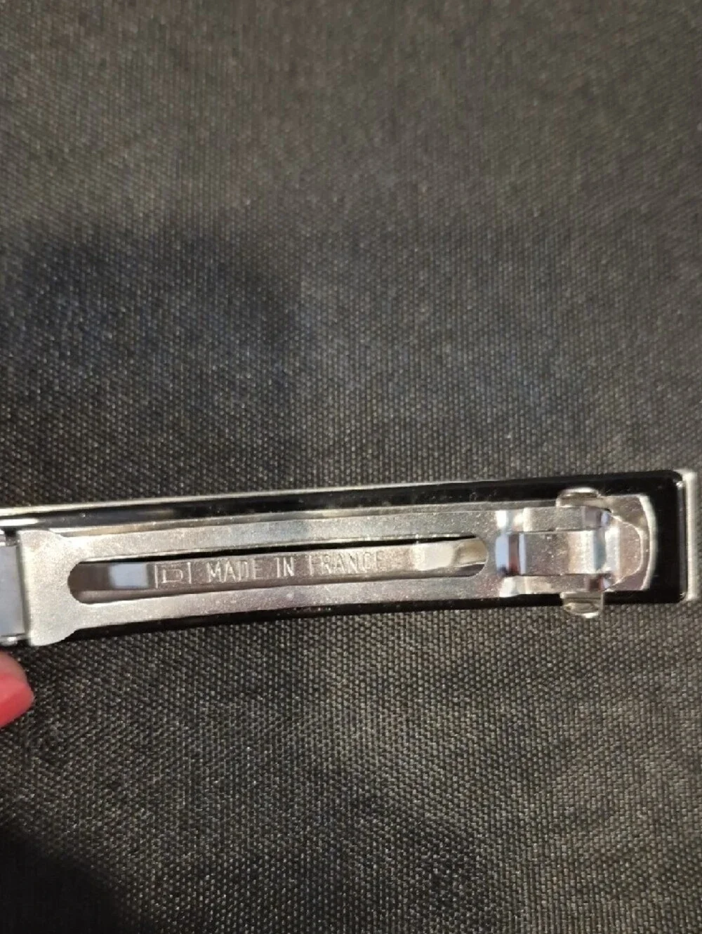 Silver-Tone Floral Filigree Barrett Made In France
